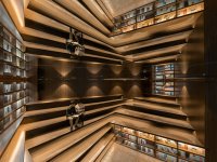 大型圖書(shū)館室內(nèi)藏書(shū)展覽展示效果-1305-03