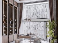 新中式風格家居裝修裝飾室內(nèi)設(shè)計效果-G608-2